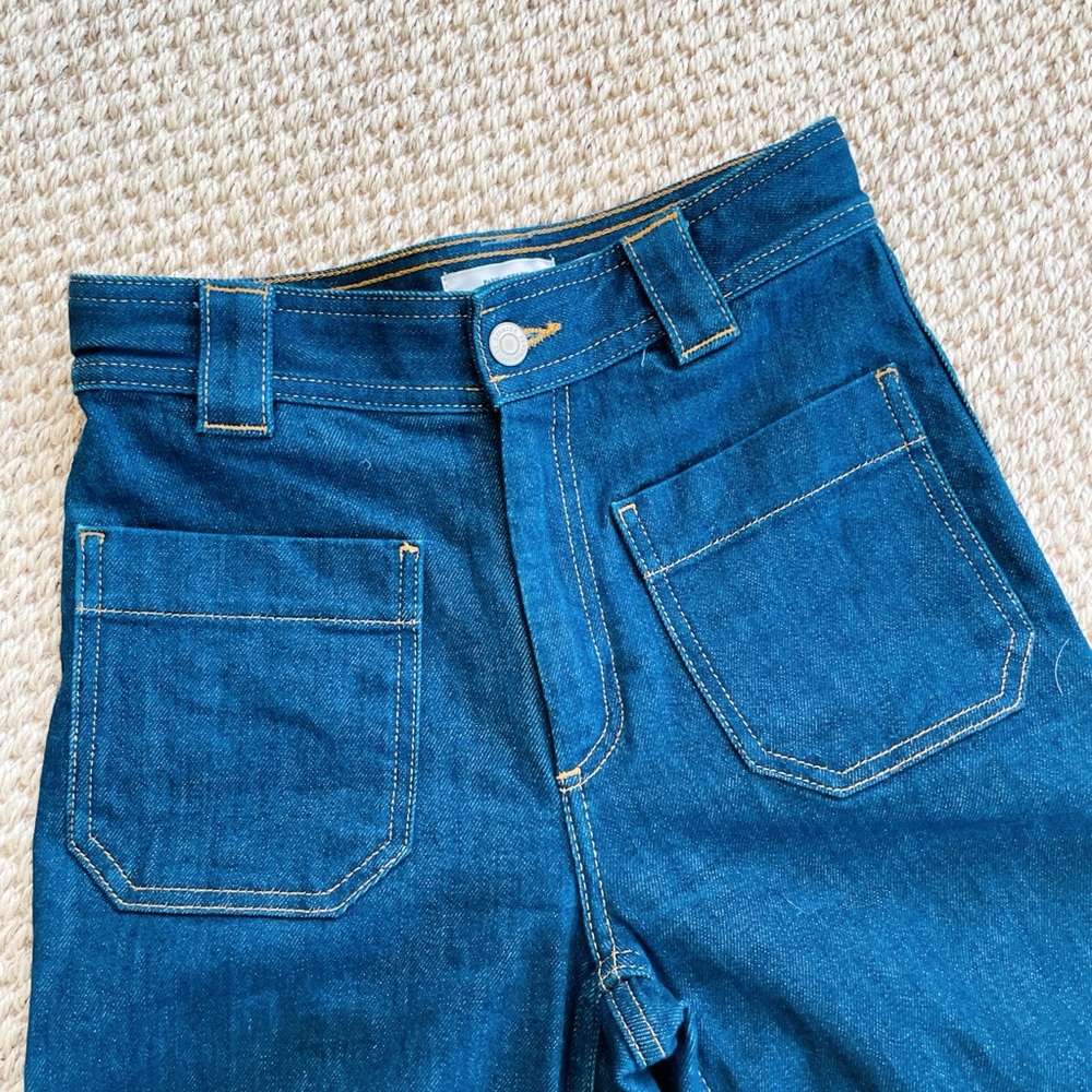 & Other Stories Paris Atelier Dark Wash Wide Leg Jeans Size 26 - Picture 3 of 11